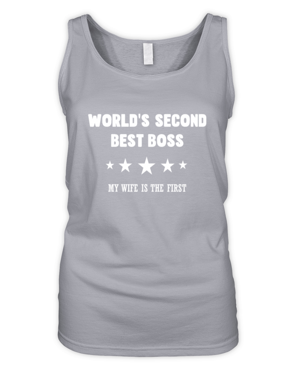 Worlds second best boss my wife is the first Organic Women's Tank Top