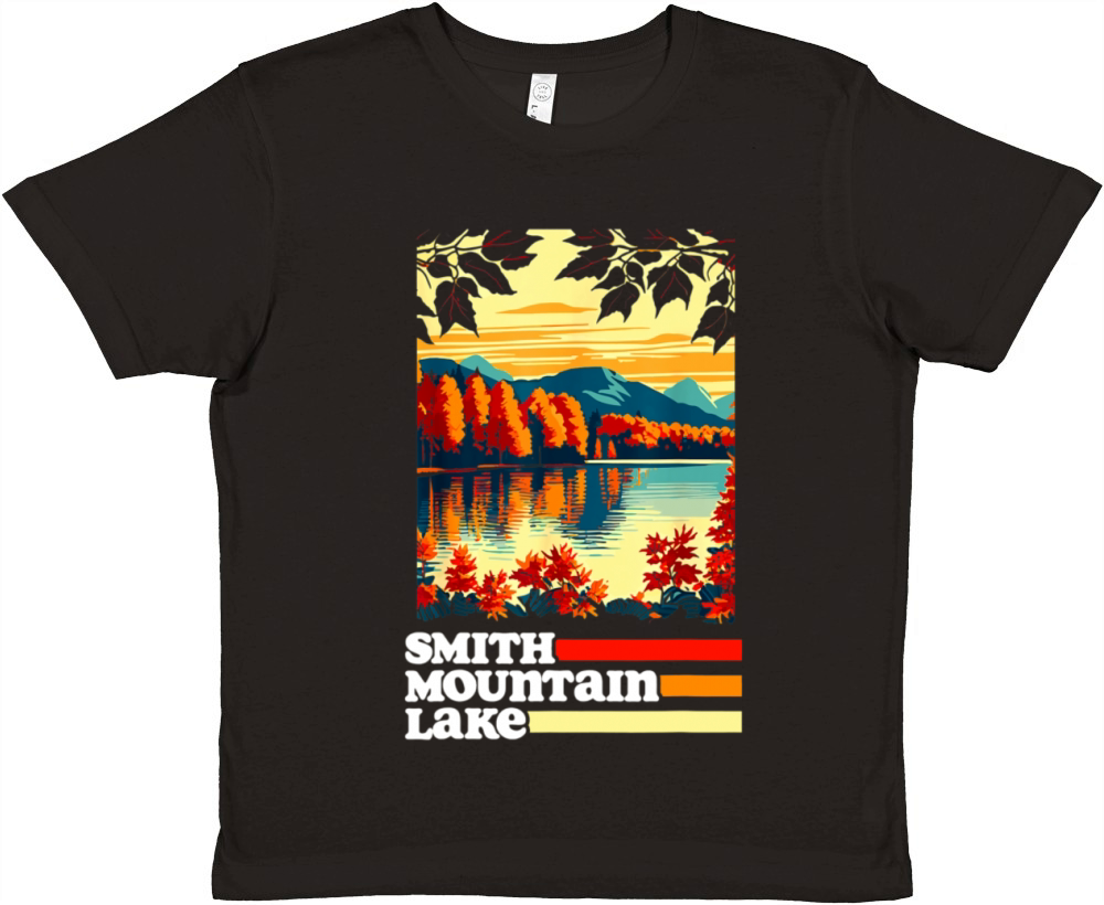 Smith Mountain Lake Virginia Retro 80s Vintage Premium Kids Crewneck T-shirt