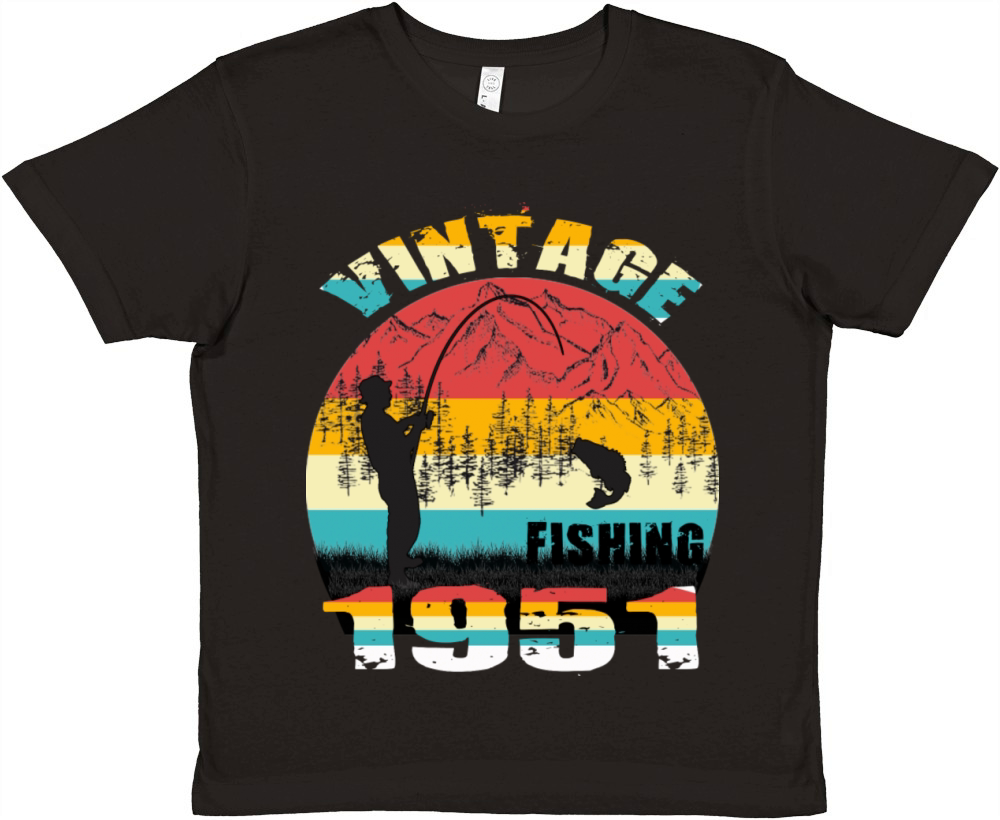 VINTAGE FISHING 1951 Premium Kids Crewneck T-shirt
