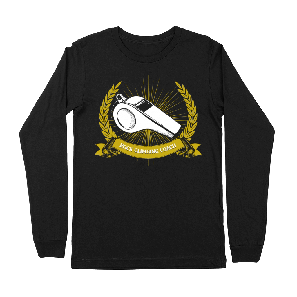 Rock Climbing Coach Rock Climber Funny Bouldering Premium Long Sleeve