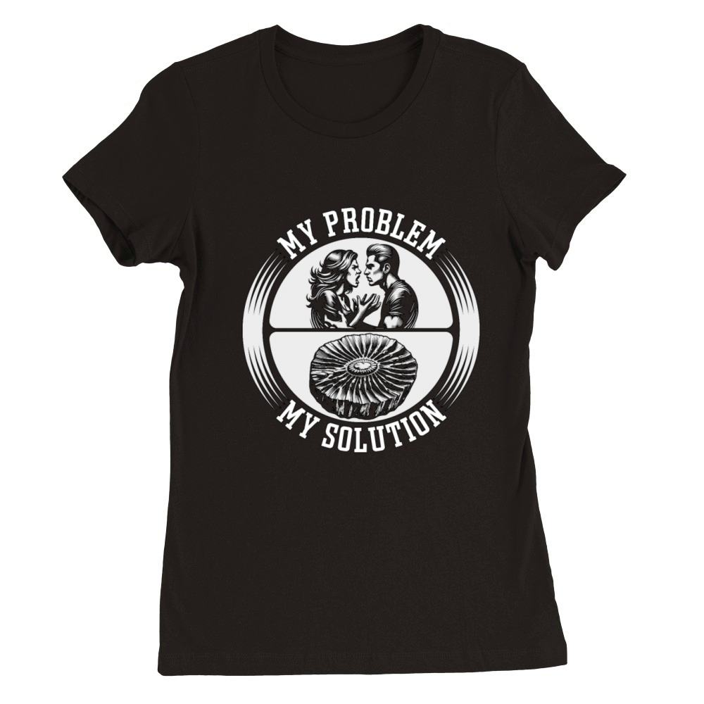 Fossil Hunter My Problem My Pictogram Dad Mom Premium Womens Crewneck T-shirt