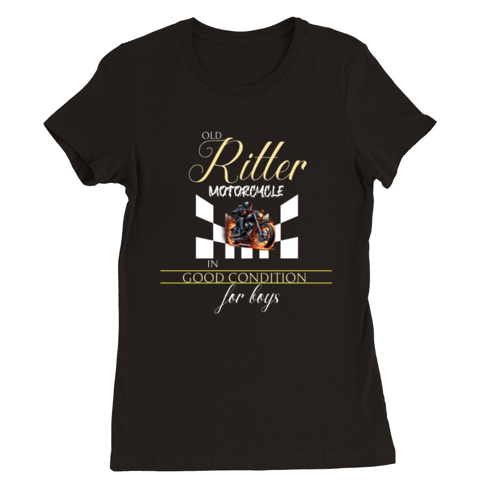 Old Ritter motorcycle in good condition for boys Premium Womens Crewneck T-shirt