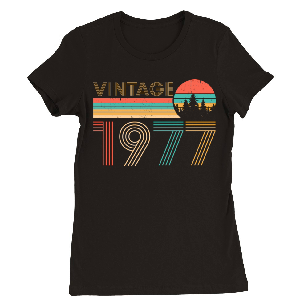vintage 1977 Premium Womens Crewneck T-shirt