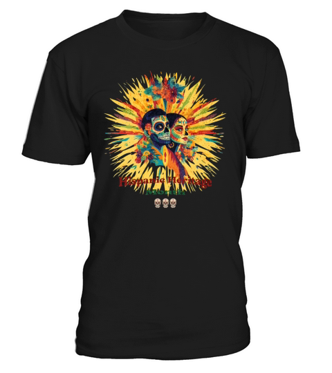 Colorful Hispanic Heritage Month Calavera Couple T-Shirt Unisex
