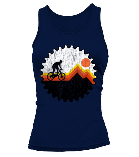 Retro Vintage Mountain Biking Downhill Bike Lovers Tank top Woman