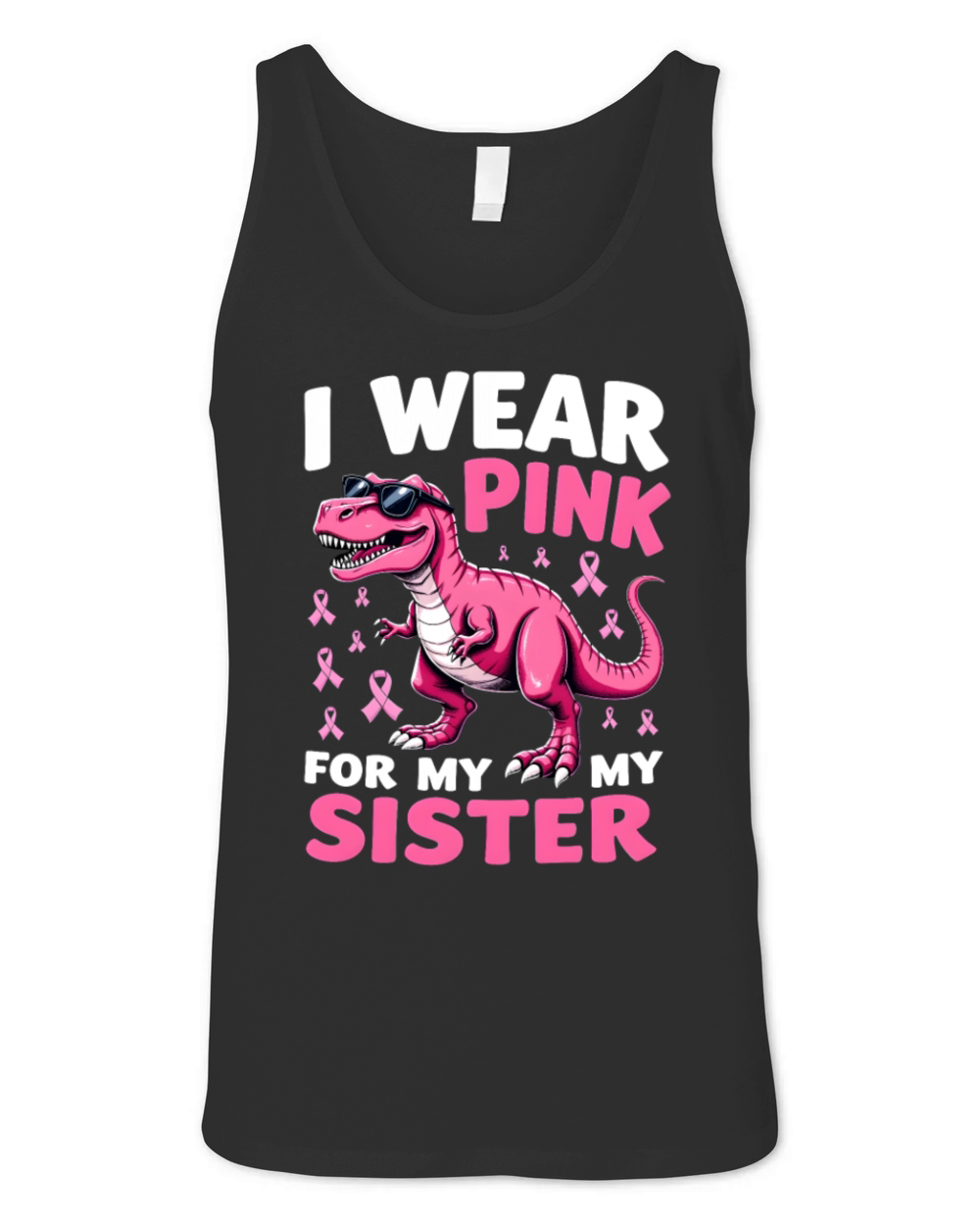 Breast Cancer Pink Awareness Design Unisex Jersey Tank