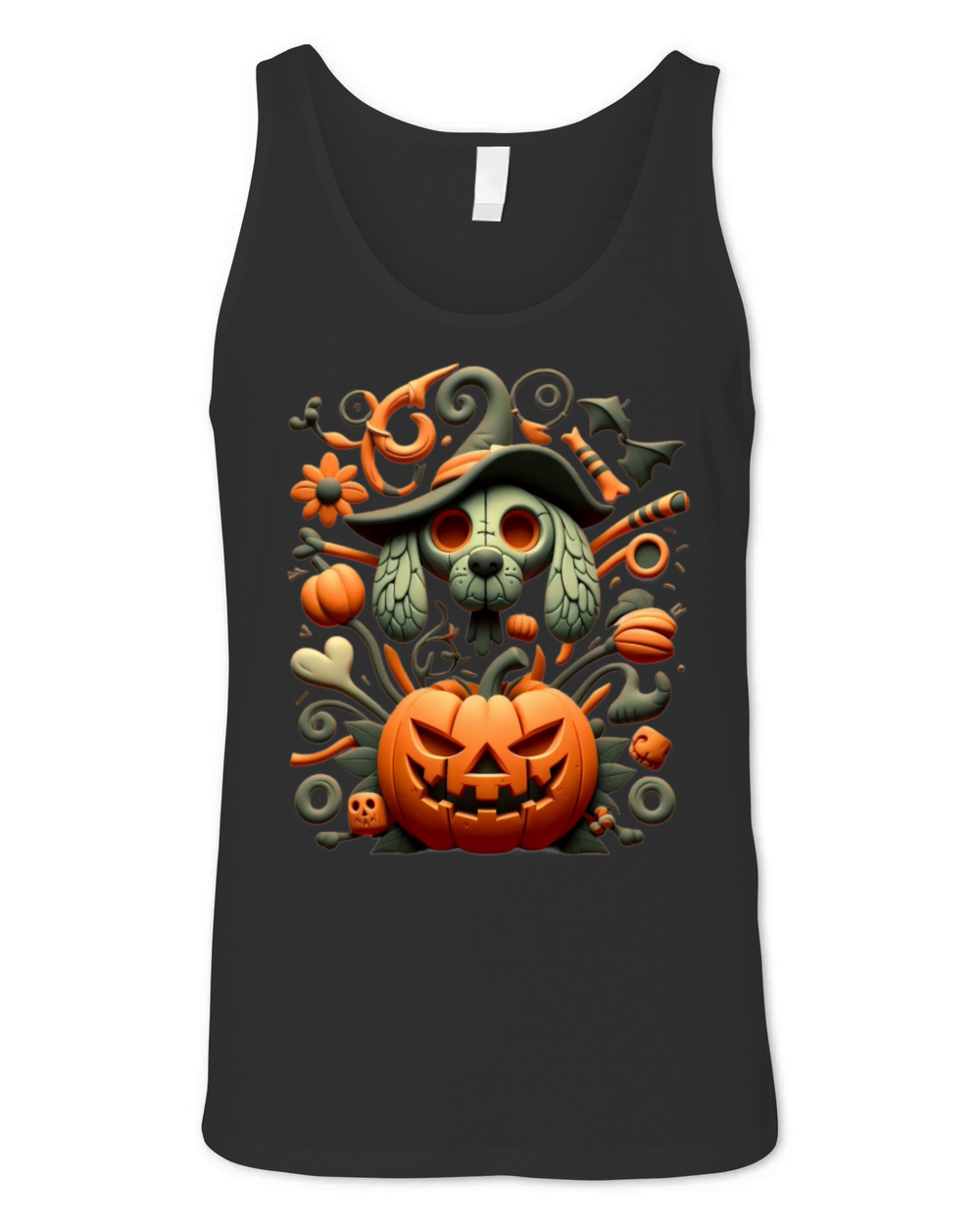 Spooky Pups Halloween Adventure Unisex Jersey Tank