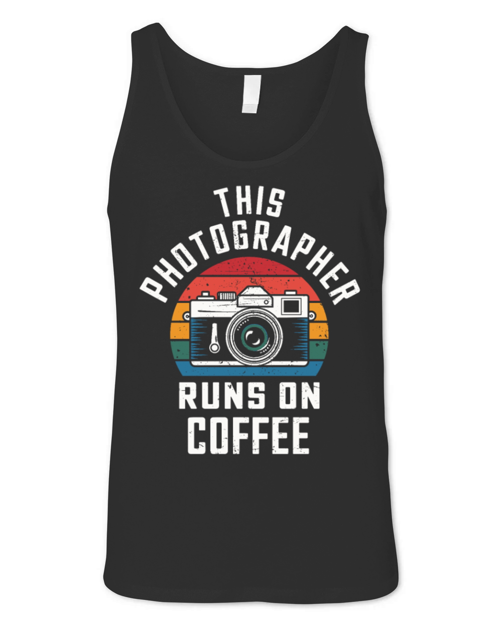 This Photographer Runs on Coffee Unisex Jersey Tank
