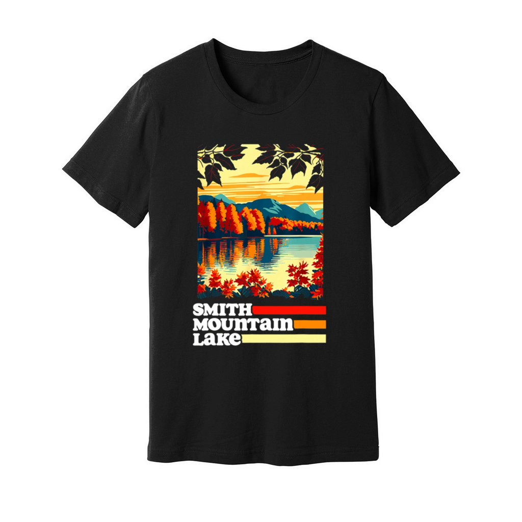 Smith Mountain Lake Virginia Retro 80s Vintage Unisex Jersey Tee