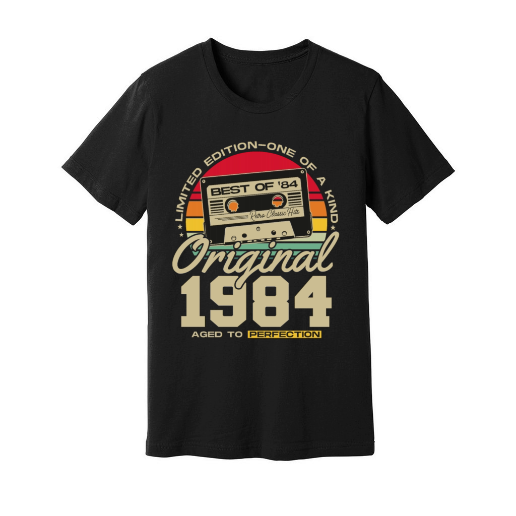Vintage 1984 Retro 40th Birthday Unisex Jersey Tee