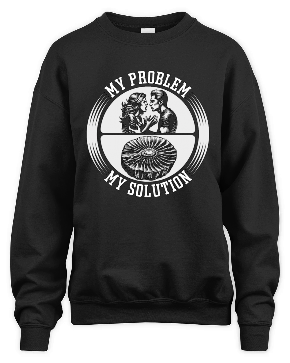 Fossil Hunter My Problem My Pictogram Dad Mom Unisex Premium Crewneck Sweatshirt