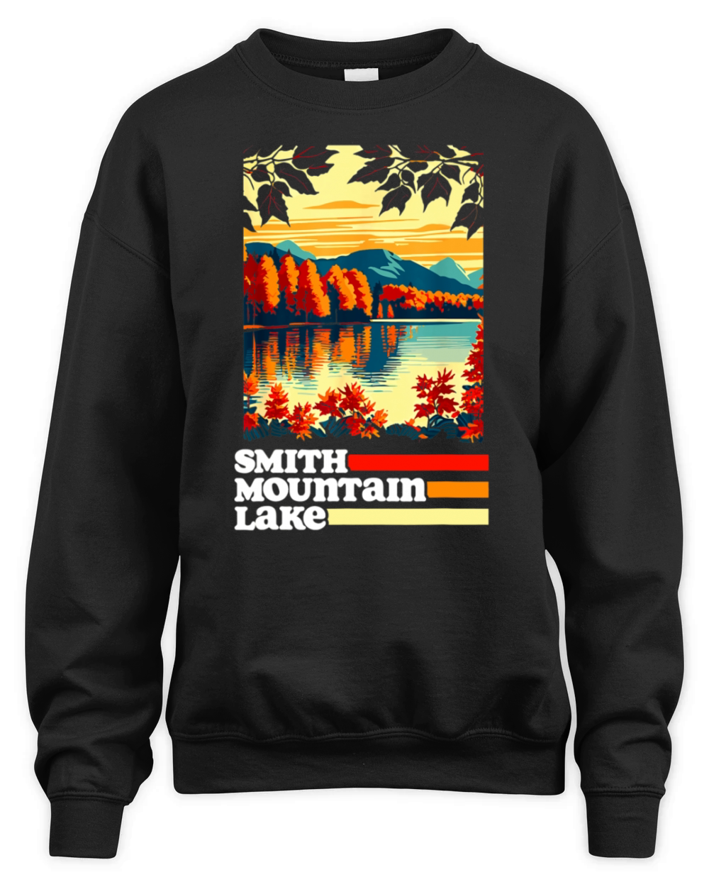 Smith Mountain Lake Virginia Retro 80s Vintage Unisex Premium Crewneck Sweatshirt