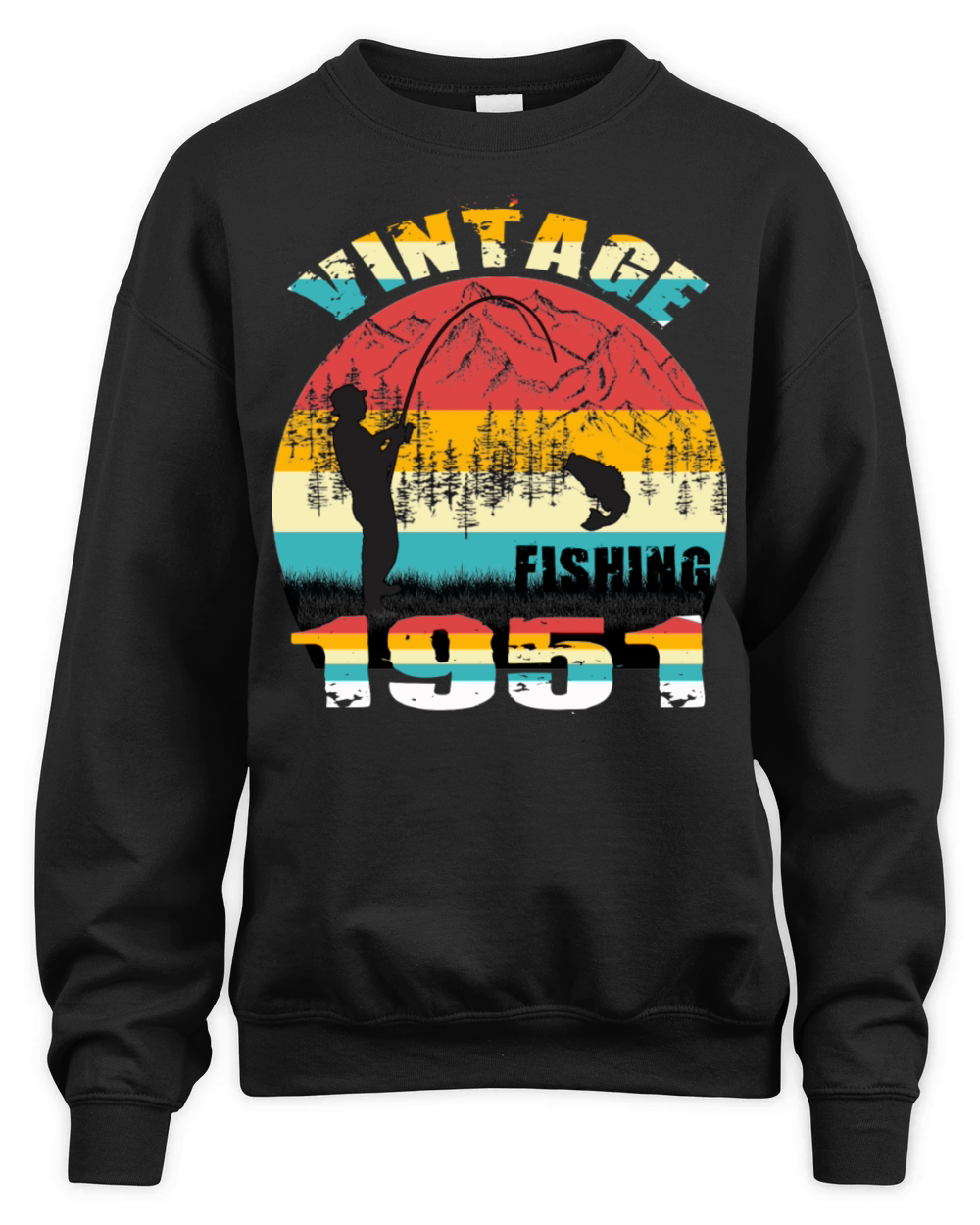 VINTAGE FISHING 1951 Unisex Premium Crewneck Sweatshirt