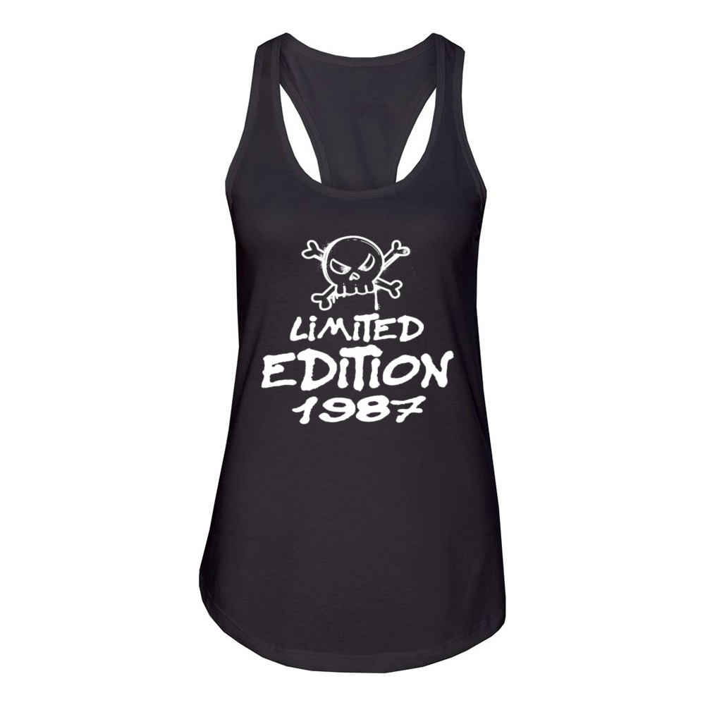 Limited Edition 1987 Birthday 1987 Born Women's Racerback Tank