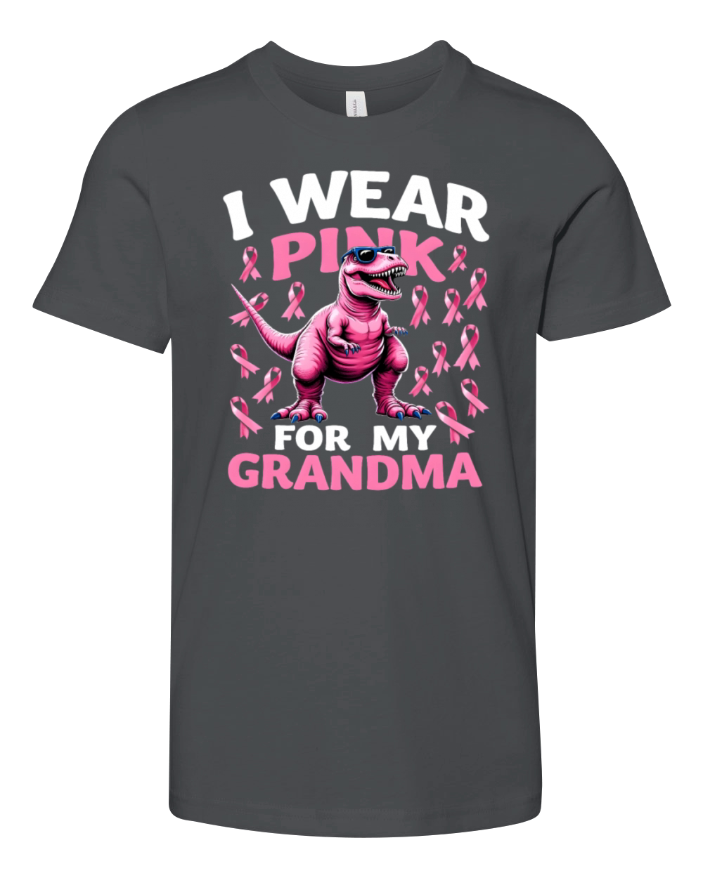 Breast Cancer Pink Awareness Design Youth Unisex Jersey Tee