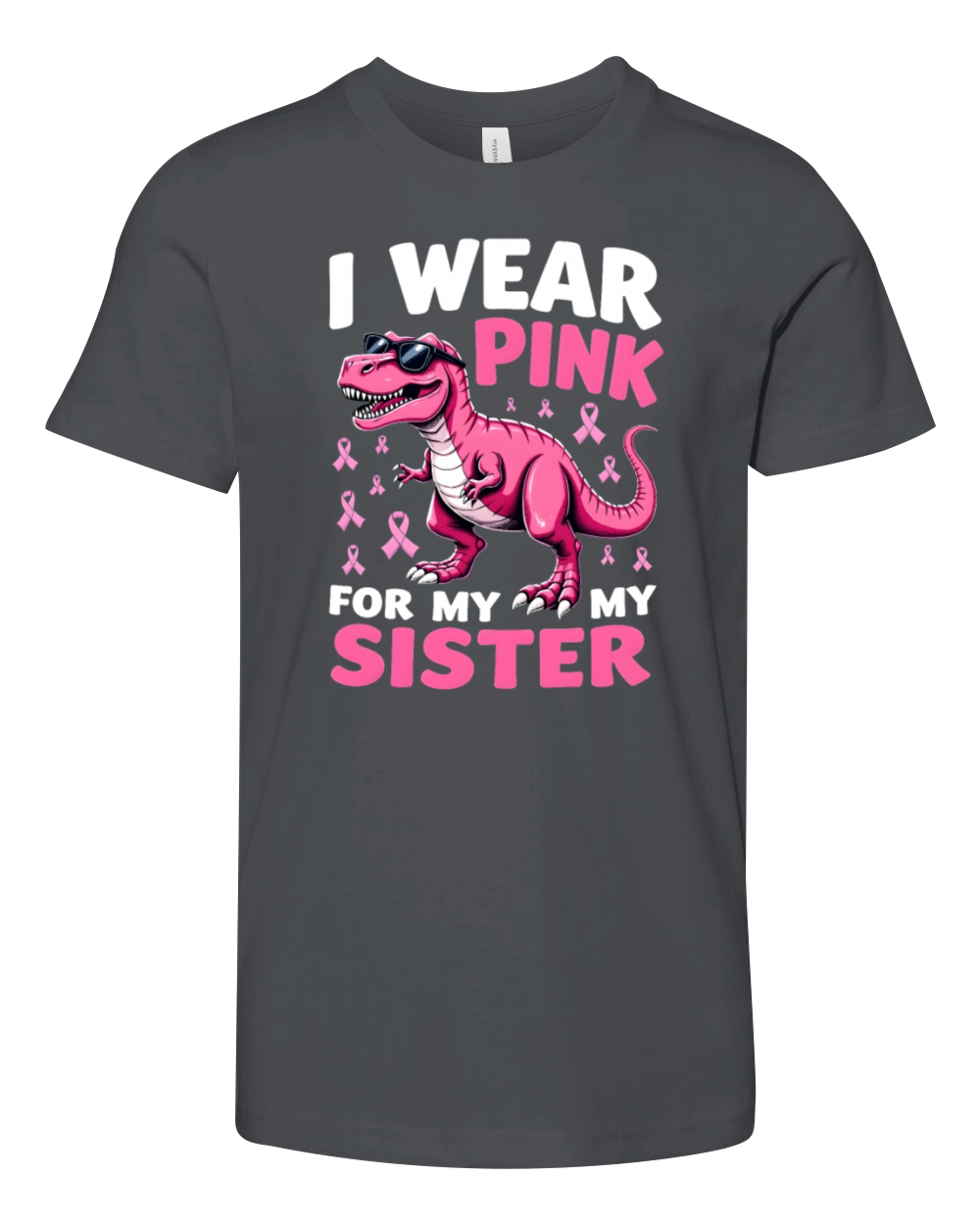 Breast Cancer Pink Awareness Design Youth Unisex Jersey Tee