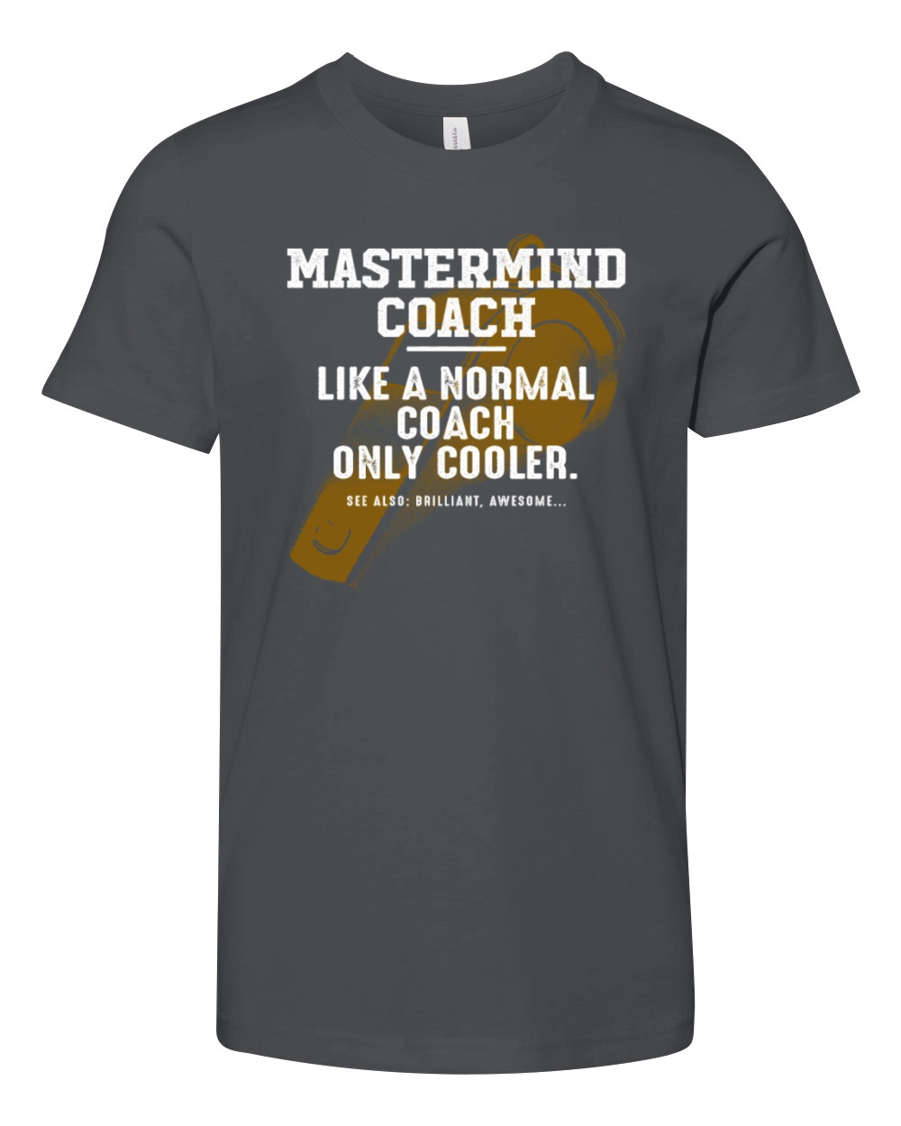 Mastermind Coach Like a Normal Coach Leader Funny Youth Unisex Jersey Tee