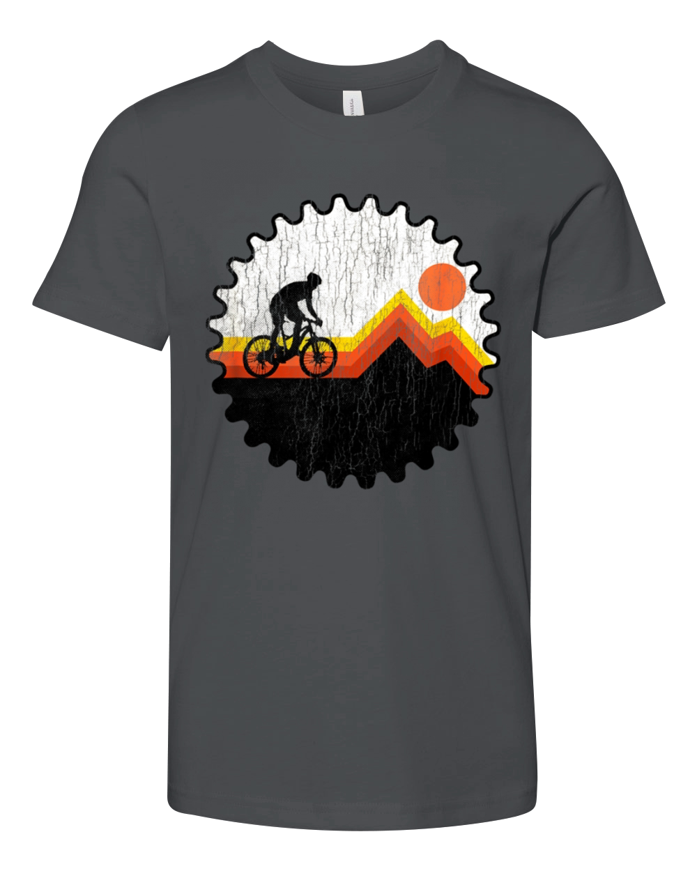 Retro Vintage Mountain Biking Downhill Bike Lovers Youth Unisex Jersey Tee