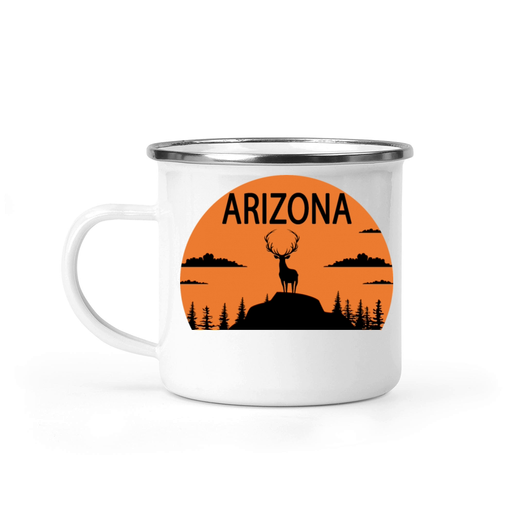 Arizona Tourist - Vintage Retro Cactus Gift Camping Mug