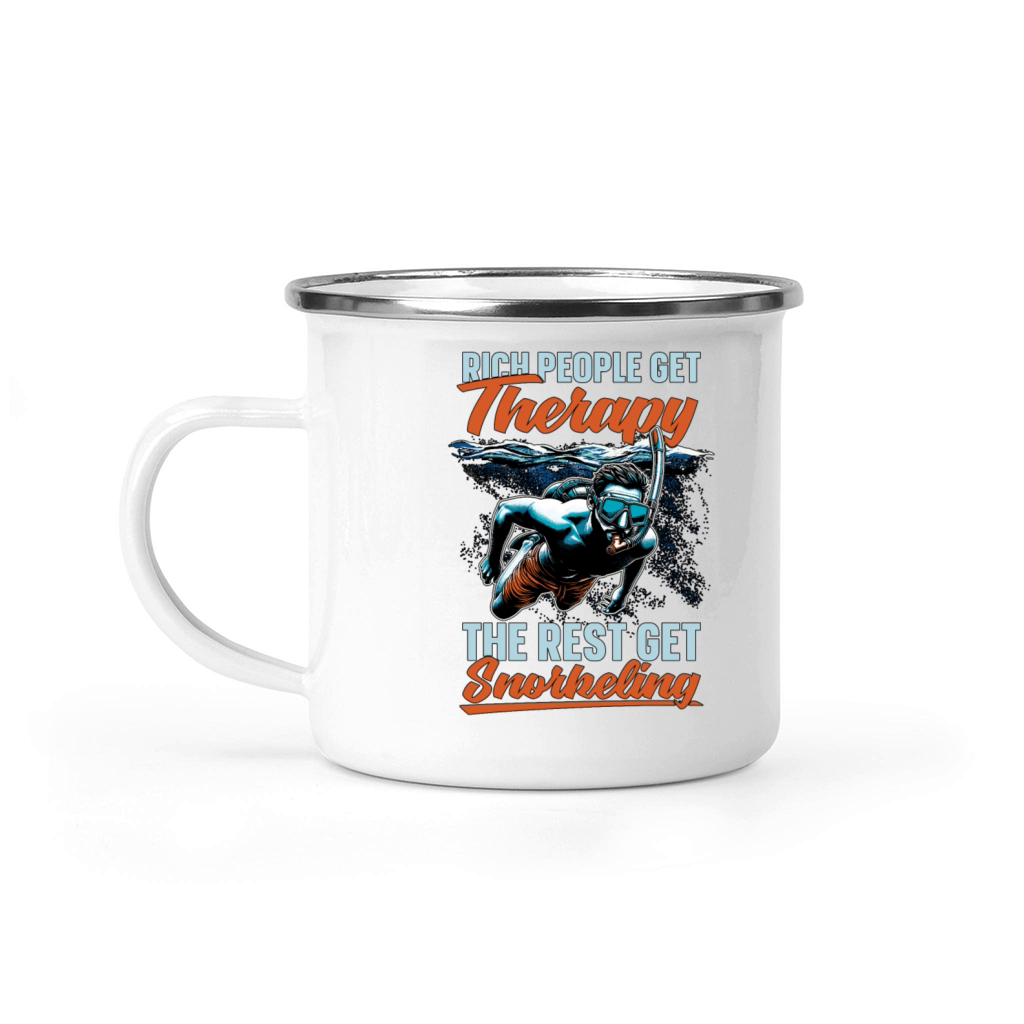 Snorkeling Rich People Get Therapy Scuba Diving Camping Mug