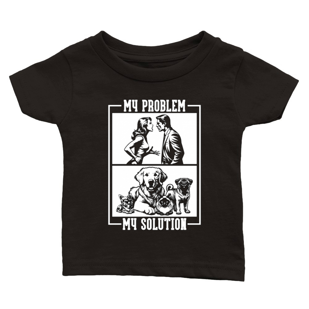 Animal Shelter My Problem My Pictogram Dad Mom Classic Baby Crewneck T-shirt
