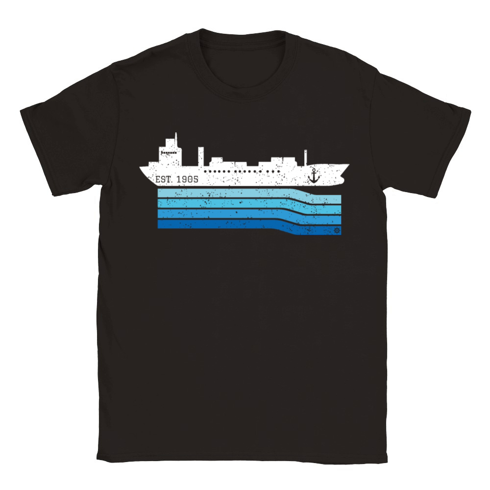 Cargo Ship Est 1905 Vintage Classic Kids Crewneck T-shirt