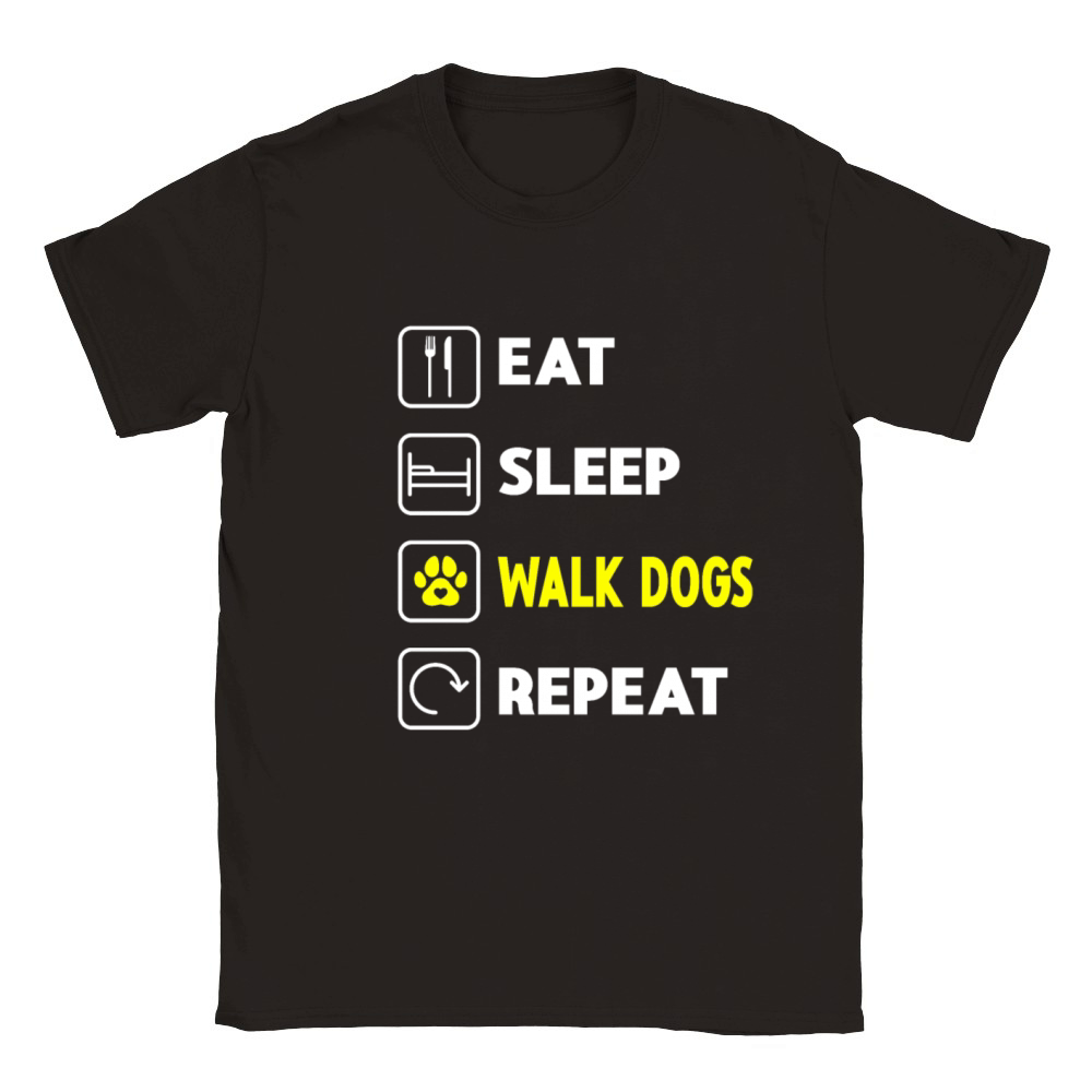 Dog Walker Professional Pet Sitter Dog Walking Classic Kids Crewneck T-shirt