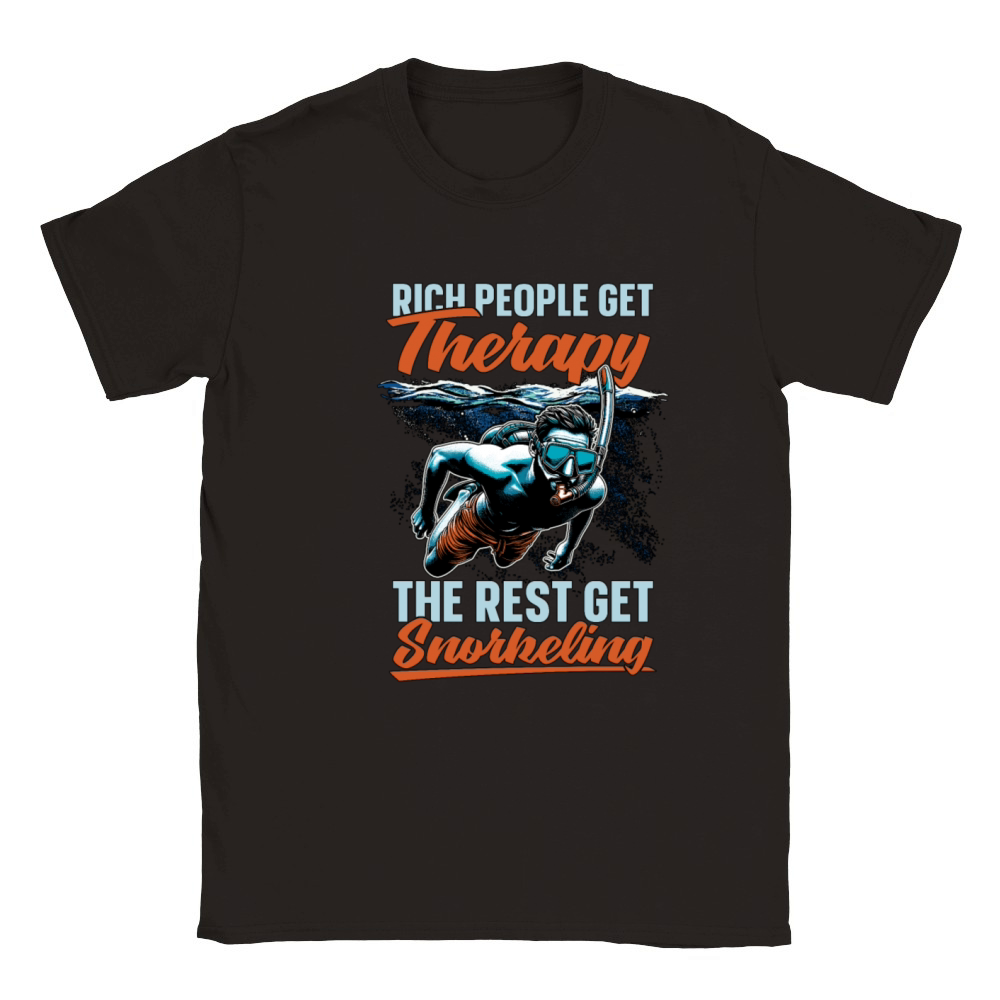 Snorkeling Rich People Get Therapy Scuba Diving Classic Kids Crewneck T-shirt