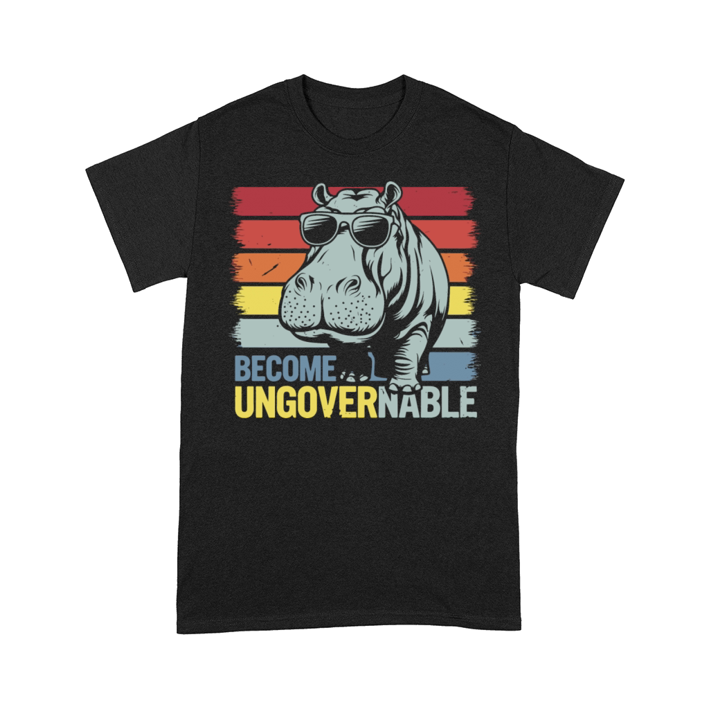 Become Ungovernable Moo Deng Humor Hippo Vibes Comfort T-shirt