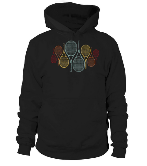 Funny Tennis Player Racket Retro Hoodie Unisex