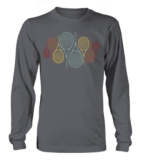 Funny Tennis Player Racket Retro Long sleeved Unisex