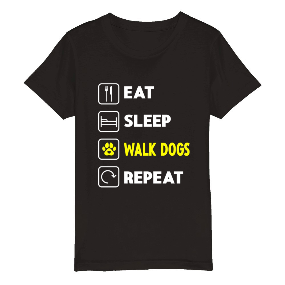 Dog Walker Professional Pet Sitter Dog Walking Organic Kids Crewneck T-shirt