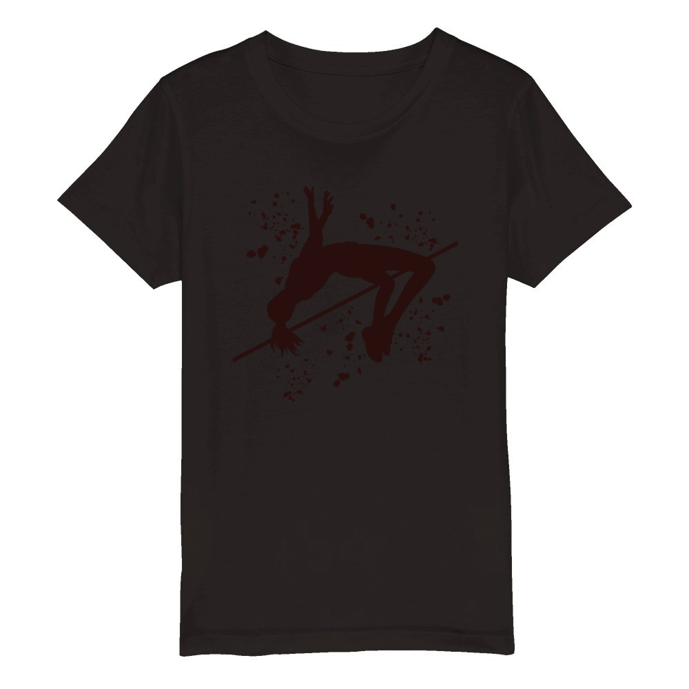High Jumper High Jumping High Jump Organic Kids Crewneck T-shirt