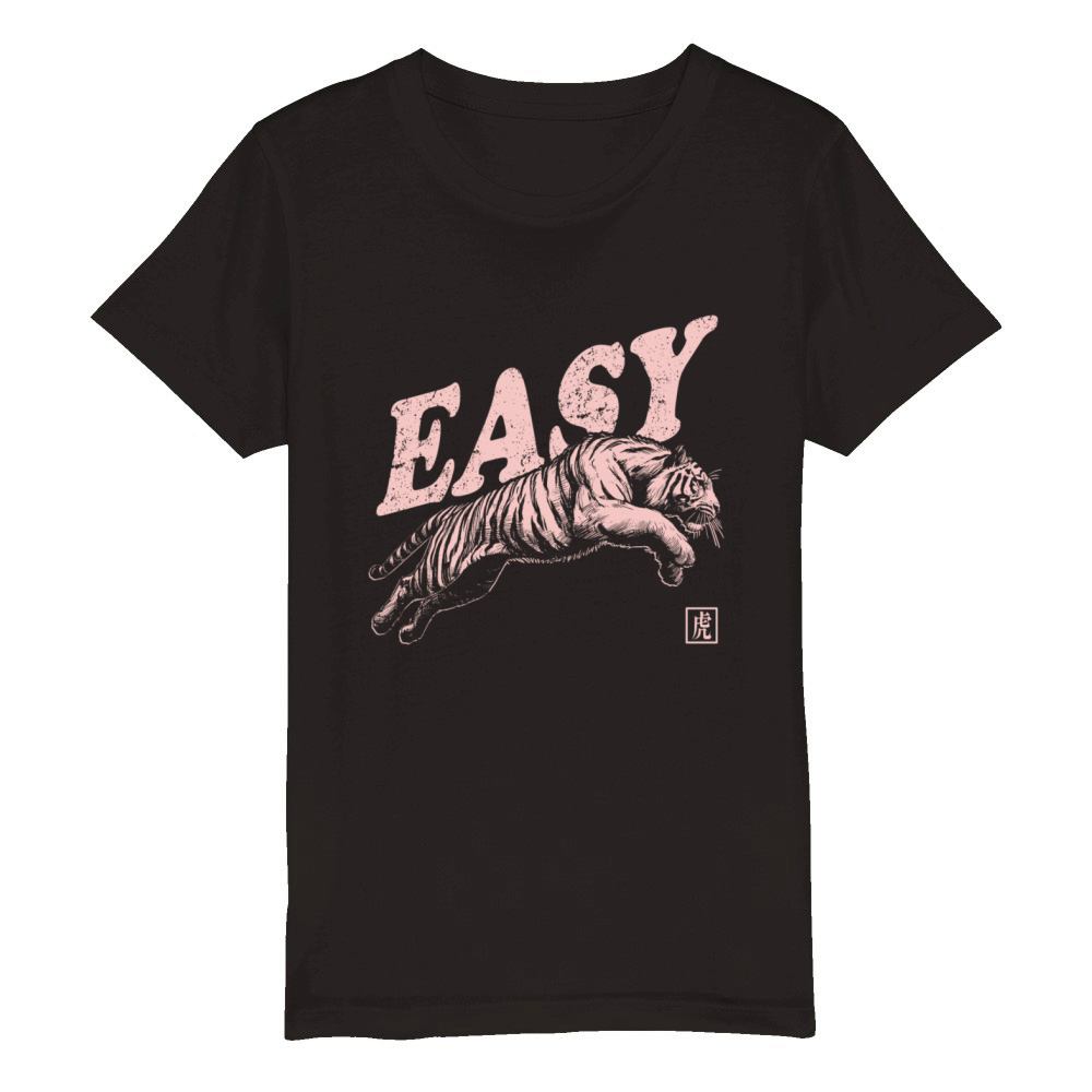 Vintage Tiger Throwback Design For Men Women Kids Organic Kids Crewneck T-shirt