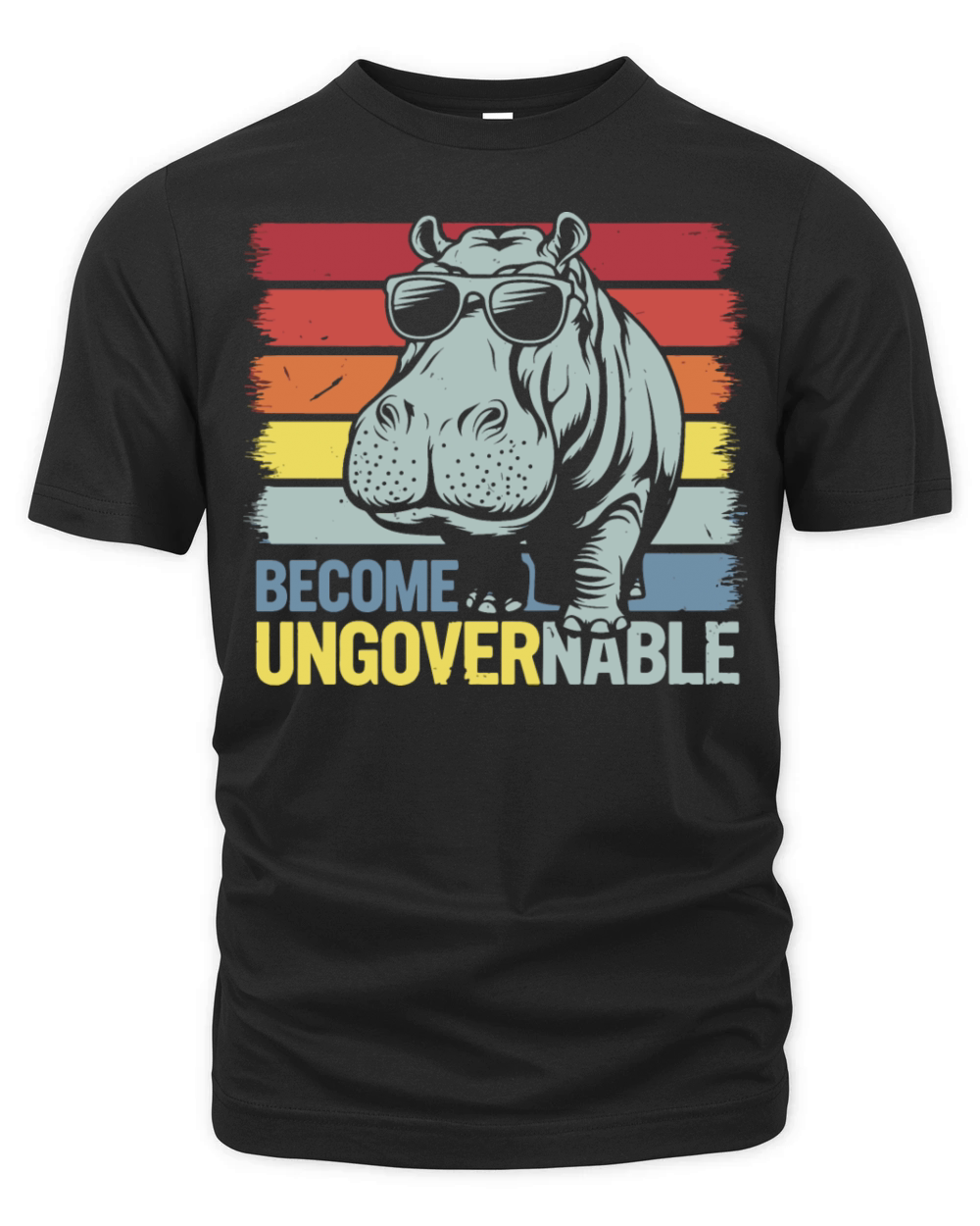 Become Ungovernable Moo Deng Humor Hippo Vibes Organic Unisex T-shirt