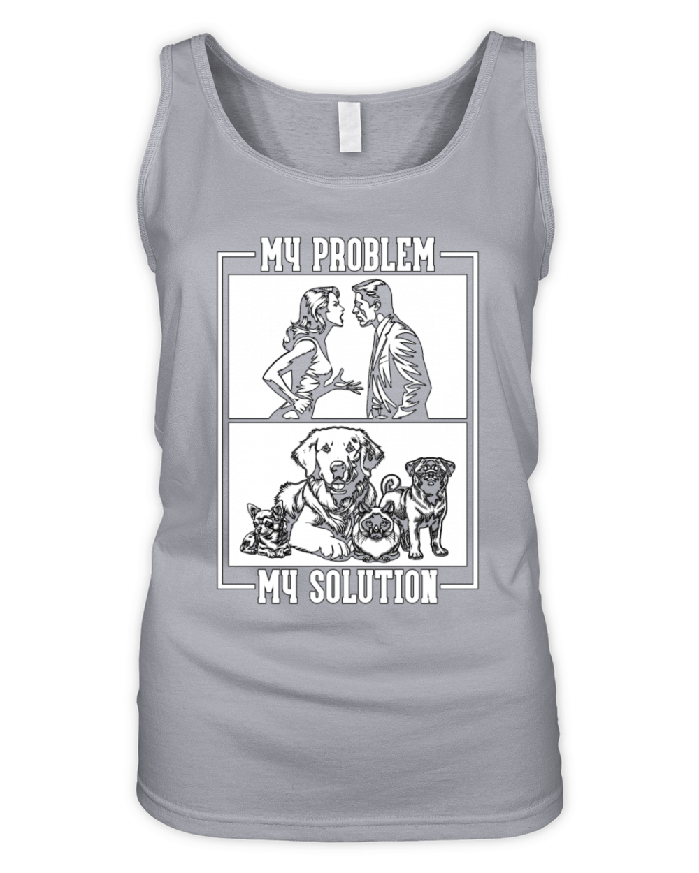 Animal Shelter My Problem My Pictogram Dad Mom Organic Women's Tank Top