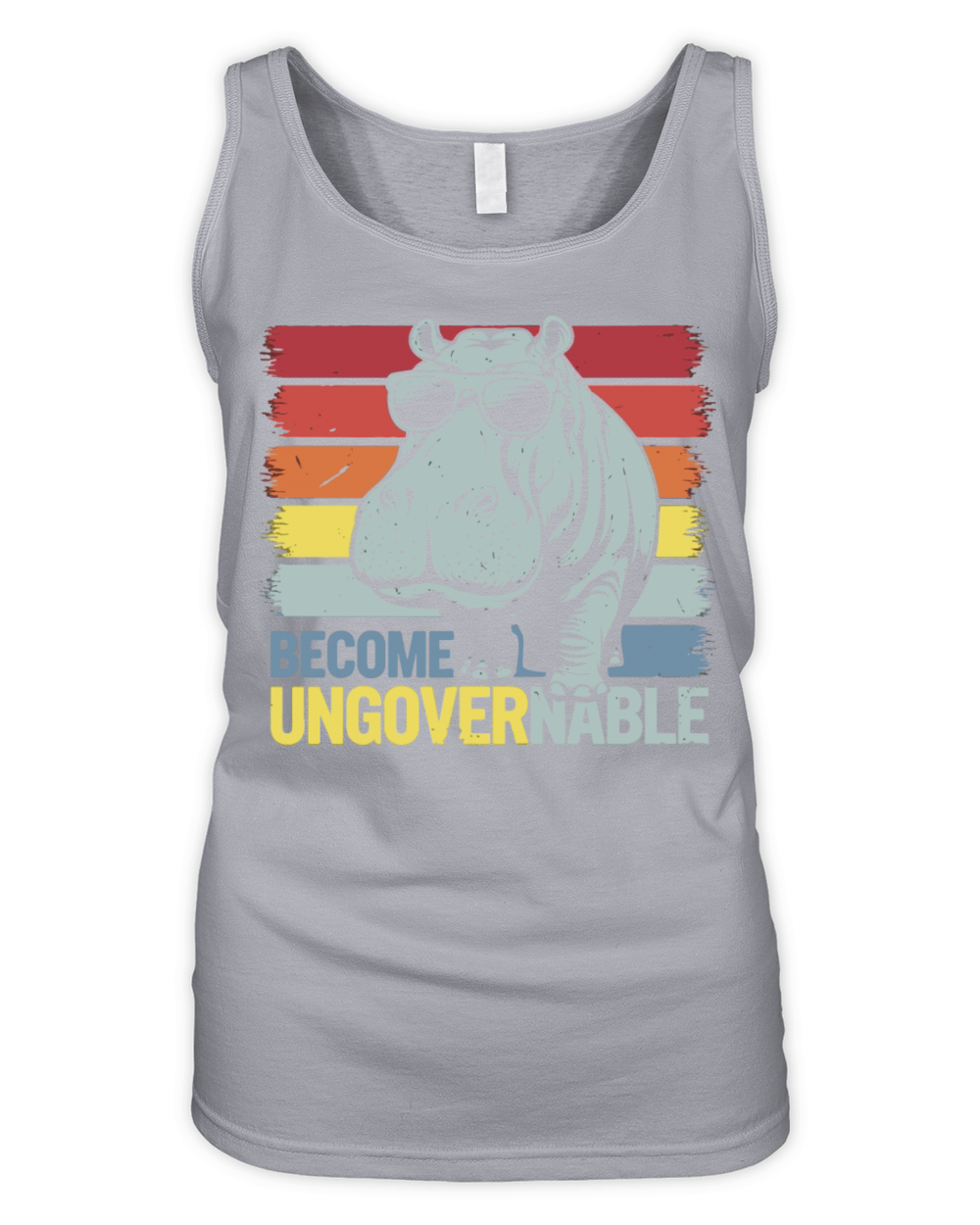 Become Ungovernable Moo Deng Humor Hippo Vibes Organic Women's Tank Top