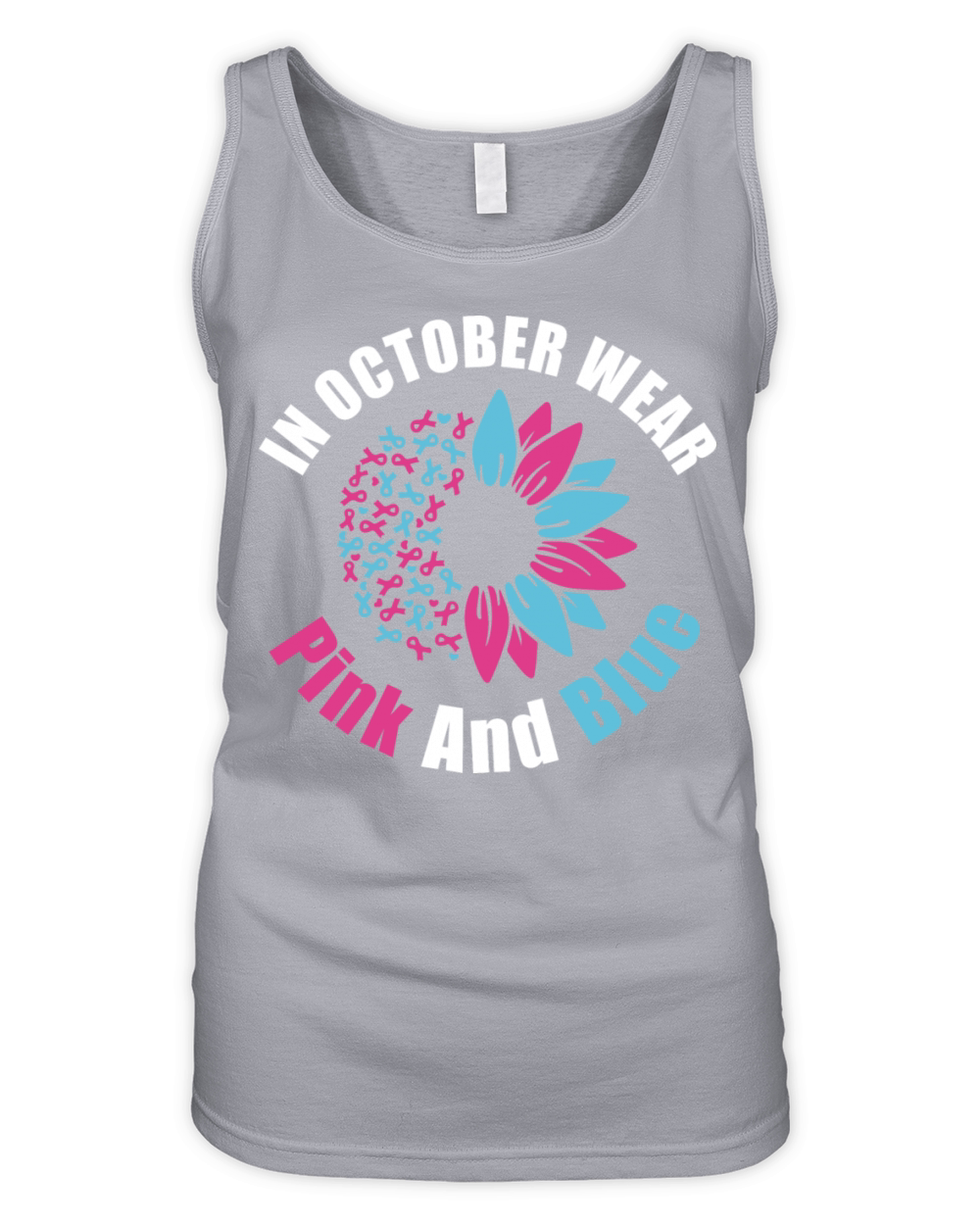 In October Wear Pink Blue Organic Women's Tank Top