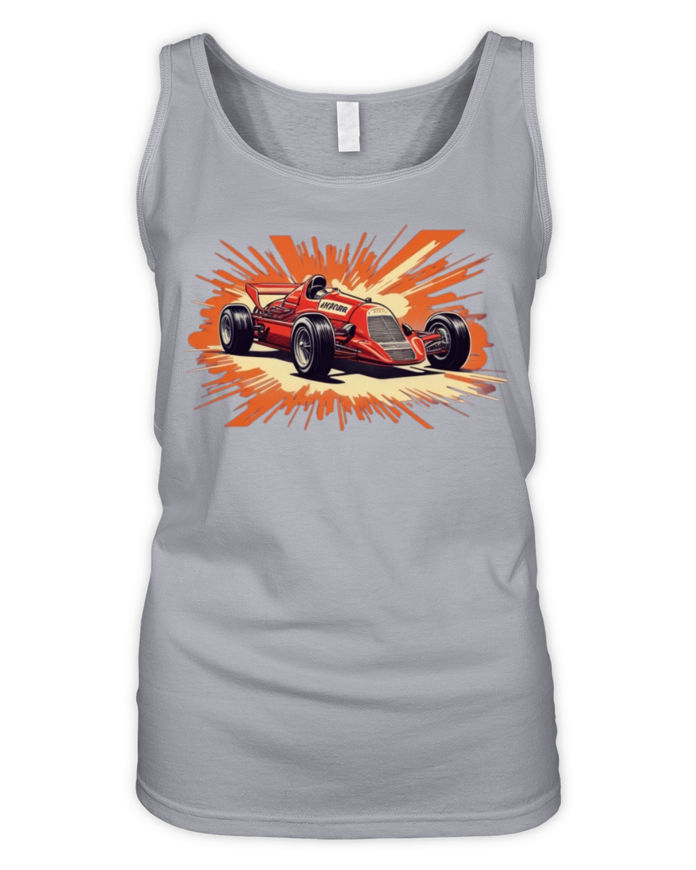 Retro Comic Style Formula One - Racing Nostalgia Organic Women's Tank Top