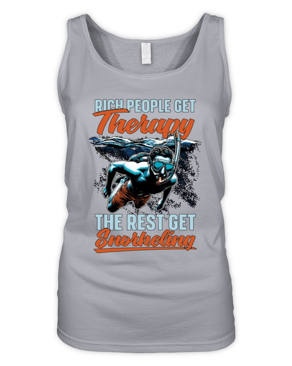 Snorkeling Rich People Get Therapy Scuba Diving Organic Women's Tank Top