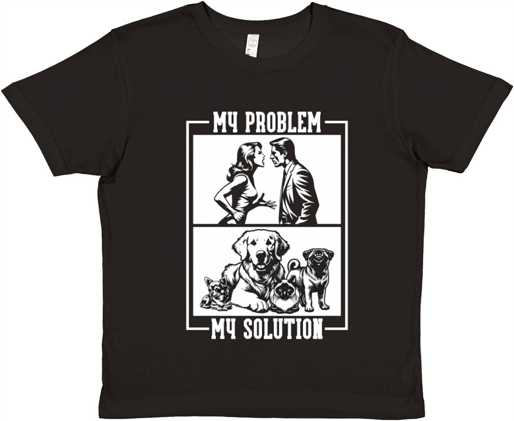 Animal Shelter My Problem My Pictogram Dad Mom Premium Kids Crewneck T-shirt