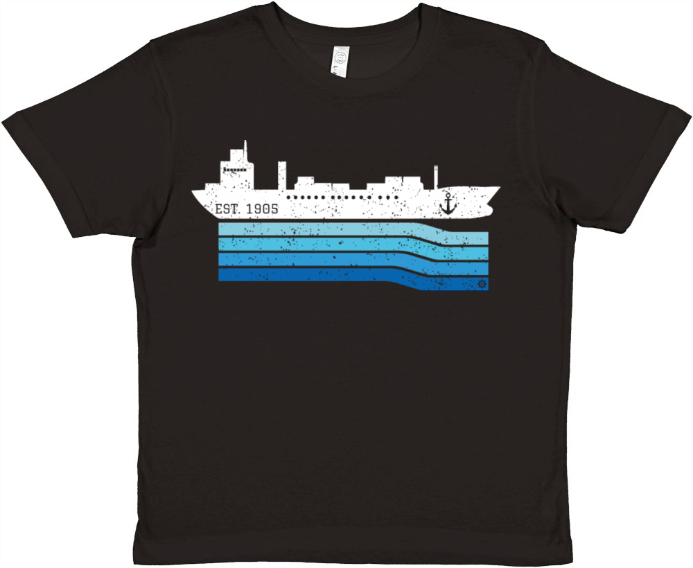 Cargo Ship Est 1905 Vintage Premium Kids Crewneck T-shirt