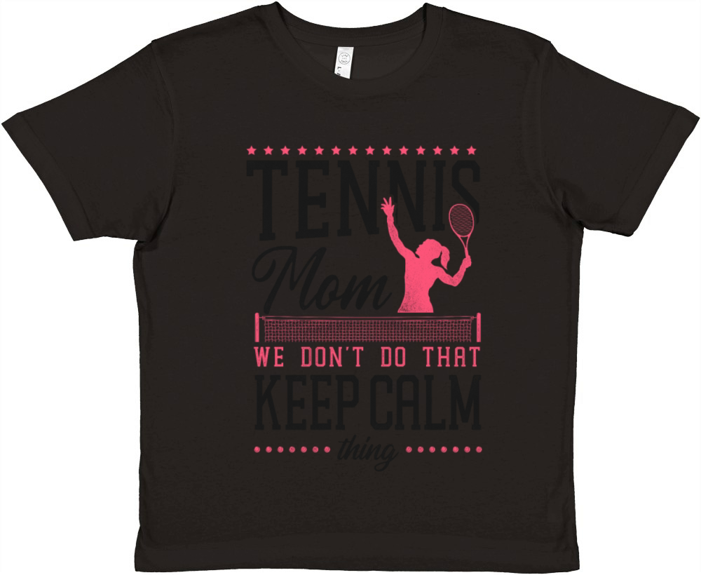 Funny Tennis Player Racket Mom Premium Kids Crewneck T-shirt