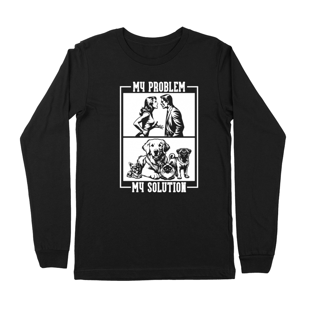 Animal Shelter My Problem My Pictogram Dad Mom Premium Long Sleeve