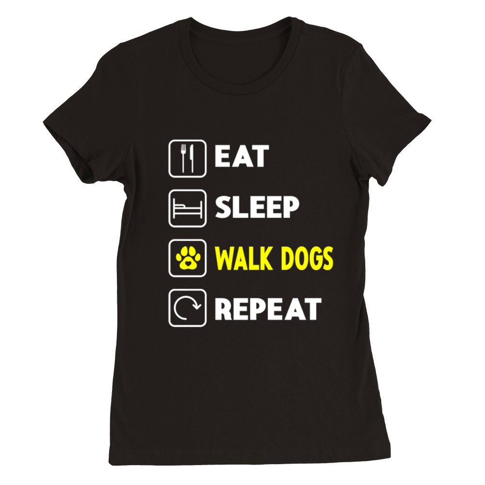 Dog Walker Professional Pet Sitter Dog Walking Premium Womens Crewneck T-shirt