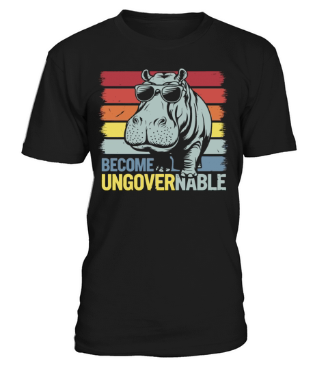 Become Ungovernable Moo Deng Humor Hippo Vibes T-Shirt Unisex