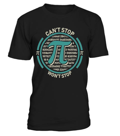 Cant Stop Pi Wont Stop Pi Day Vintage Retro Math T-Shirt Unisex