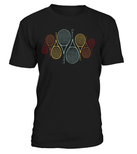 Funny Tennis Player Racket Retro T-Shirt Unisex