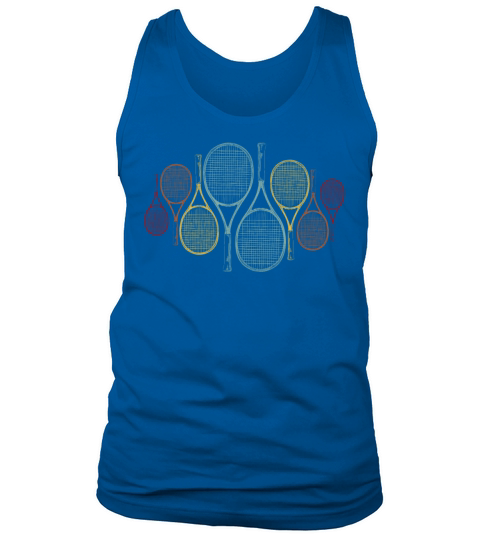 Funny Tennis Player Racket Retro Tank Top Unisex