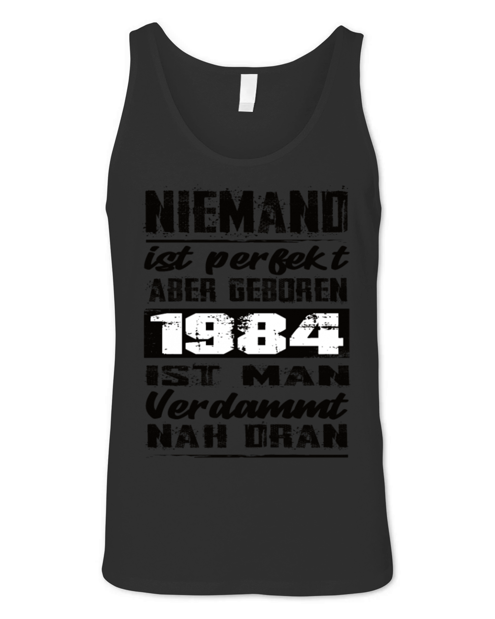 Nobody Is Perfect But Born 1984 Birthday Unisex Jersey Tank